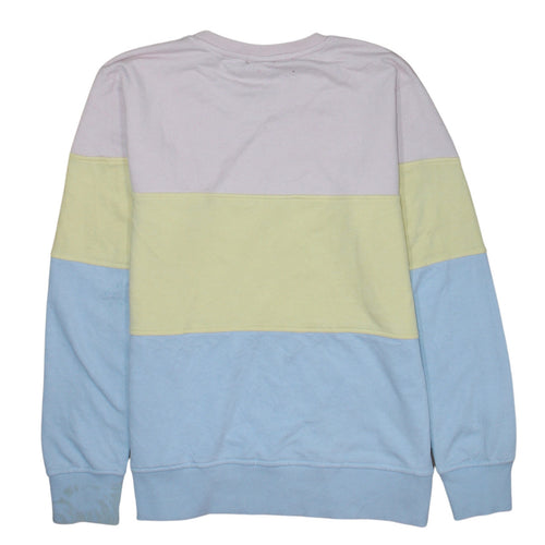 FILA Women Pastel Colourblock Crew Neck Pullover Sweatshirt L