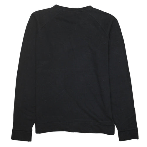 Tommy Hilfiger Men's Black Small Logo Crew Neck Sweatshirt