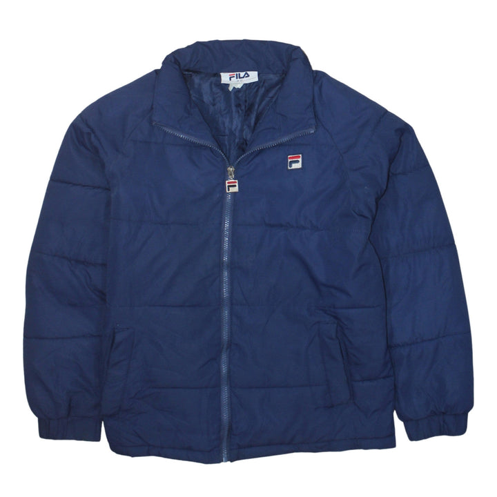 Fila Boys Blue Padded Basic Jacket UK 12 Years Zip Up Winter Coat
