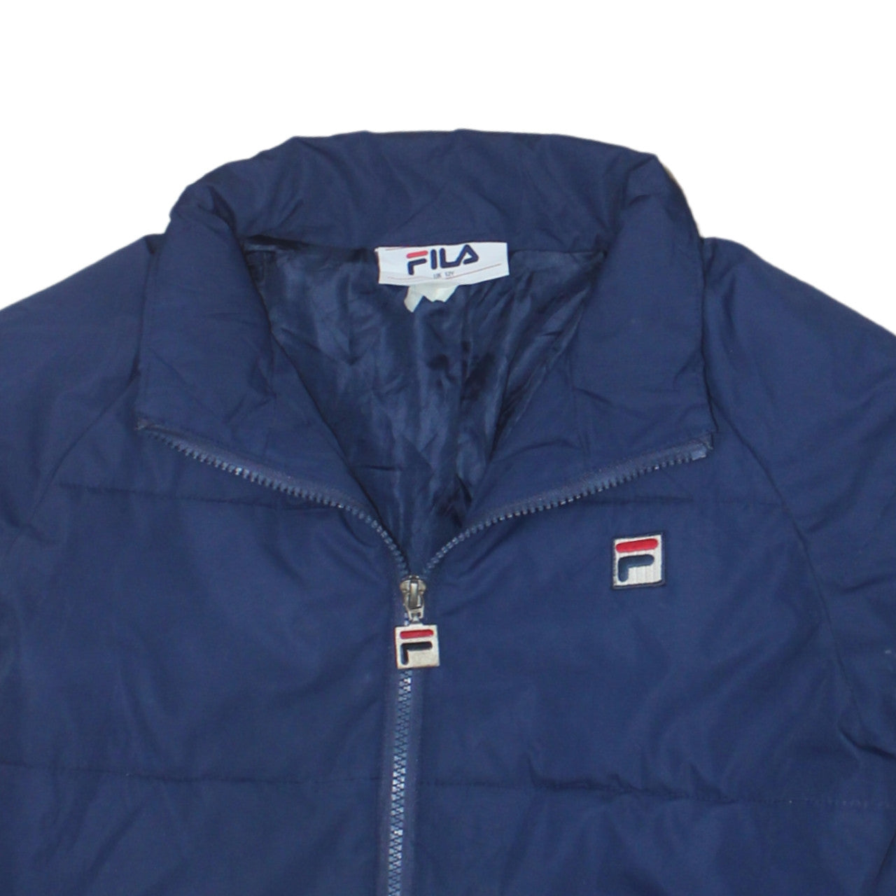 Fila Boys Blue Padded Basic Jacket UK 12 Years Zip Up Winter Coat