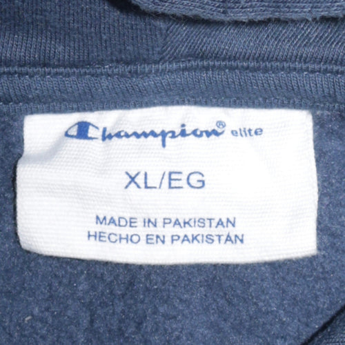 Champion Mens Blue XL Pullover Hoodie Fleece Sweatshirt