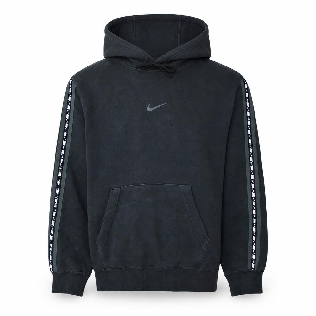 Front view of Nike Men's Black XS Pullover Hoodie with Logo Trim