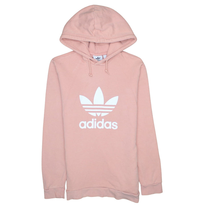 Adidas Women Pink XS Pullover Hoodie Sweatshirt with Logo Print