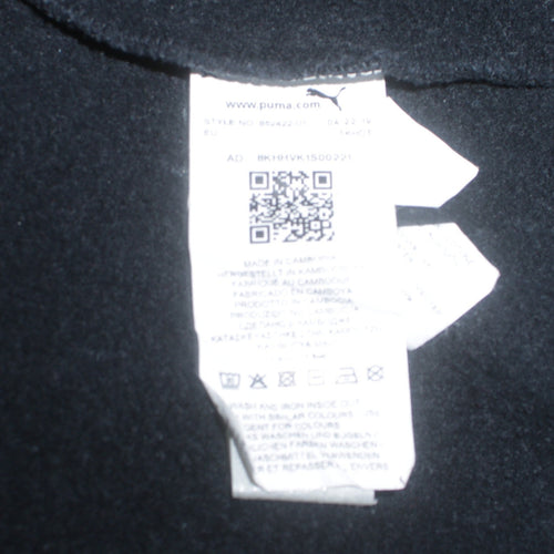 Puma Men’s Black Pullover Hoodie 2XL Regular Fit Fleece Logo Sweatshirt