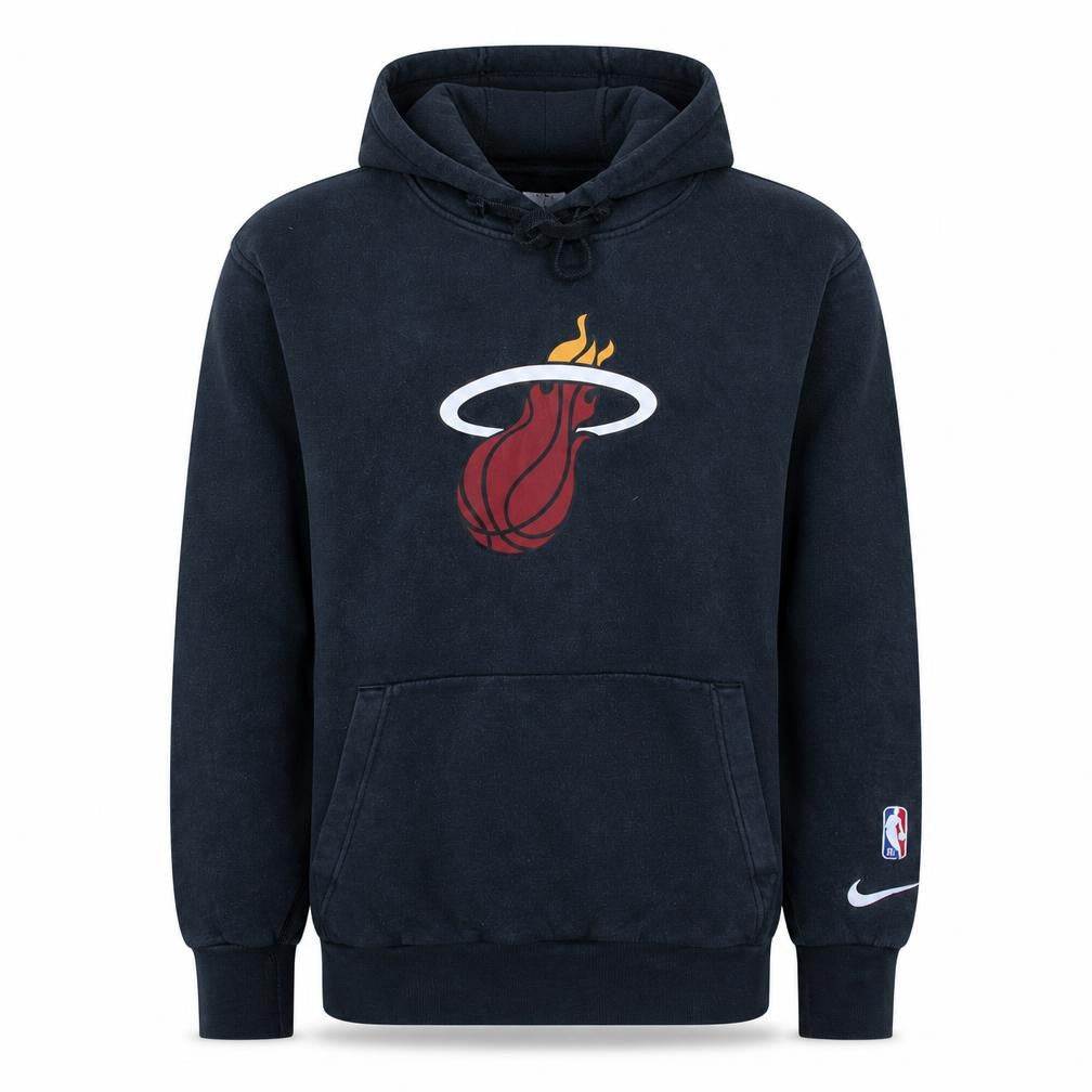 Front view of Nike Men’s Black Miami Hoodie Small Pullover Regular Fit Fleece