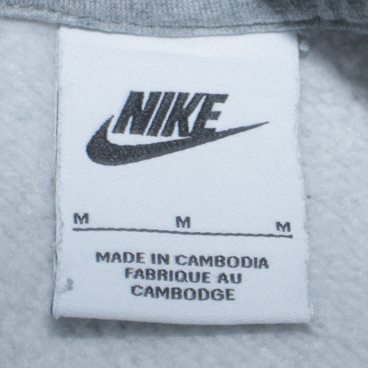 Nike Women's Grey Pullover Hoodie Medium Logo Tape Sleeve