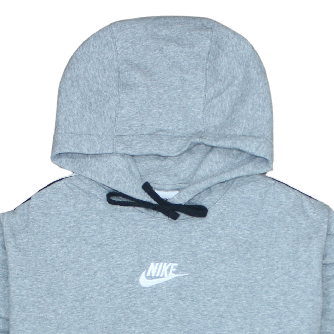 Nike Women's Grey Pullover Hoodie Medium Logo Tape Sleeve