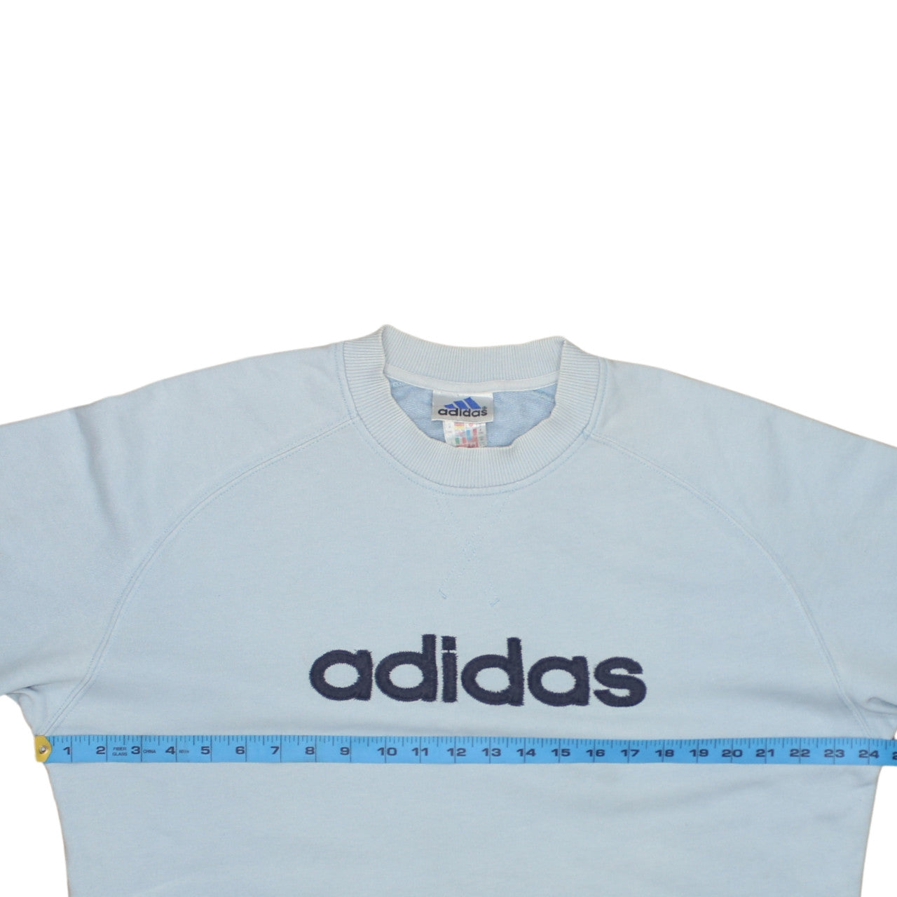 Adidas Men's Blue Embroidered Logo Crew Neck Sweatshirt M