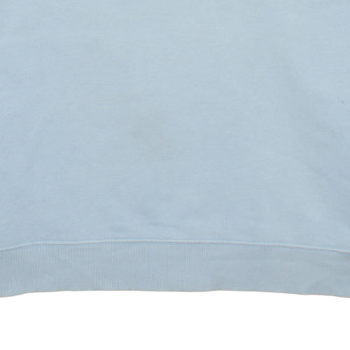 Adidas Men's Blue Embroidered Logo Crew Neck Sweatshirt M