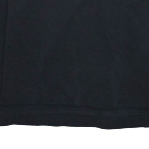 Adidas Womens Black Sweatshirt Size 12-14 Pullover Logo Crew Neck