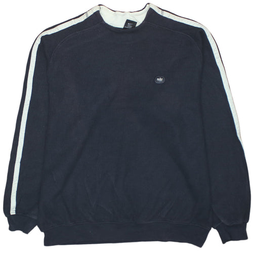 Nike Men's Blue XL Crew Neck Cotton Pullover Jumper
