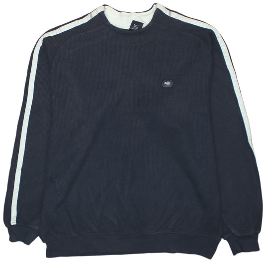 Nike Men's Blue XL Crew Neck Cotton Pullover Jumper