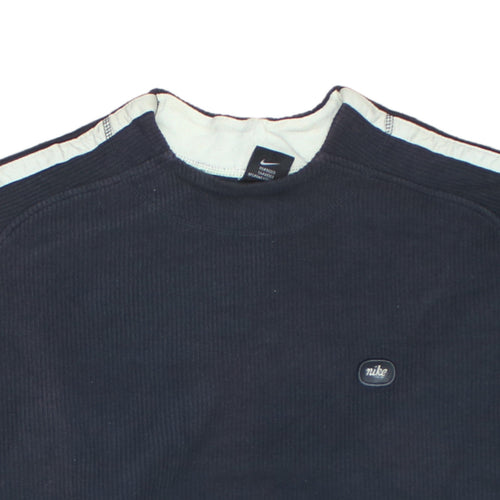Nike Men's Blue XL Crew Neck Cotton Pullover Jumper