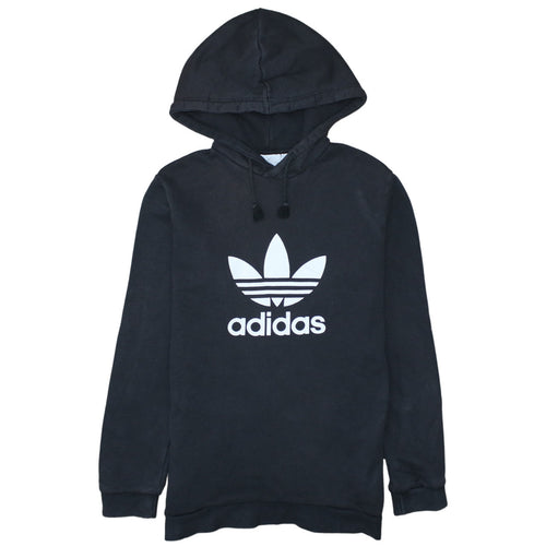 Adidas Mens Black Pullover Hoodie S Sports Logo Fleece Sweatshirt