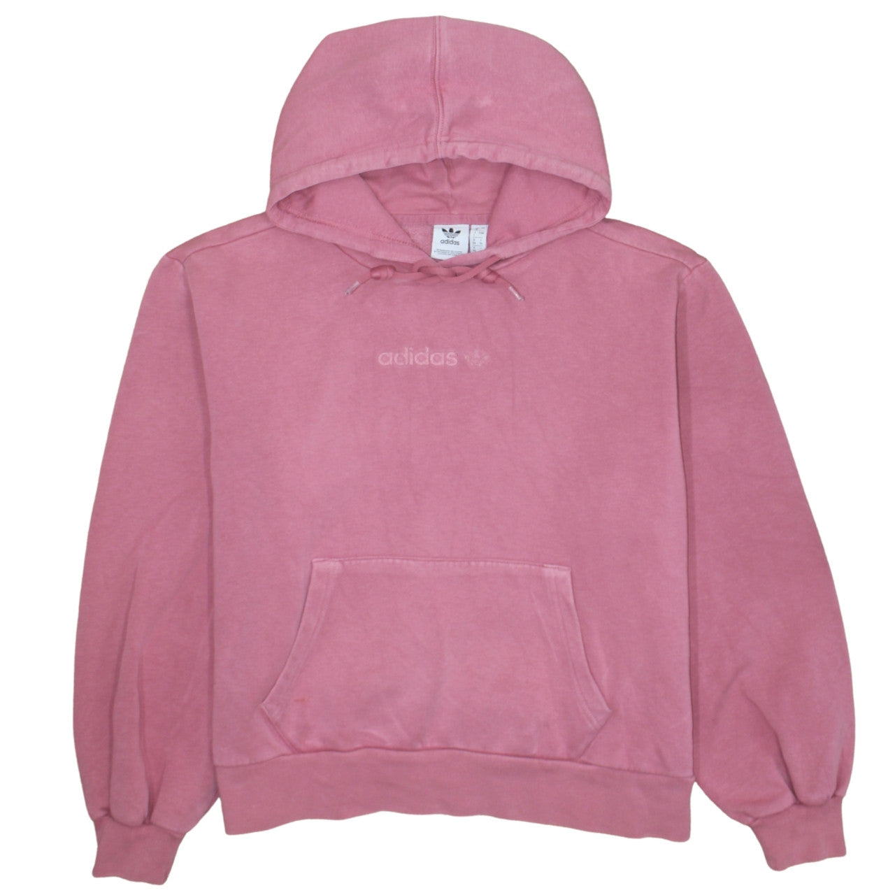 Adidas Womens Pink Pullover Hoodie Size 8 Cotton Blend Casual