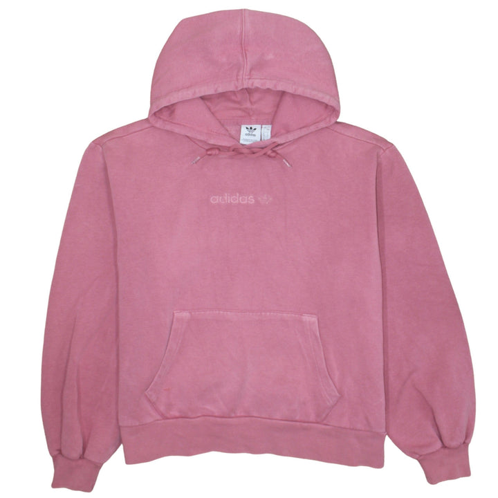 Adidas Womens Pink Pullover Hoodie Size 8 Cotton Blend Casual