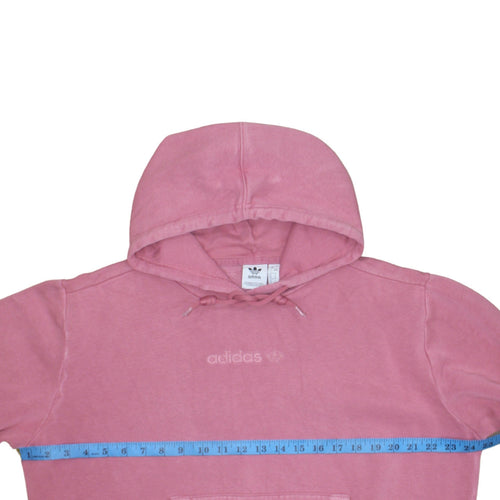 Adidas Womens Pink Pullover Hoodie Size 8 Cotton Blend Casual