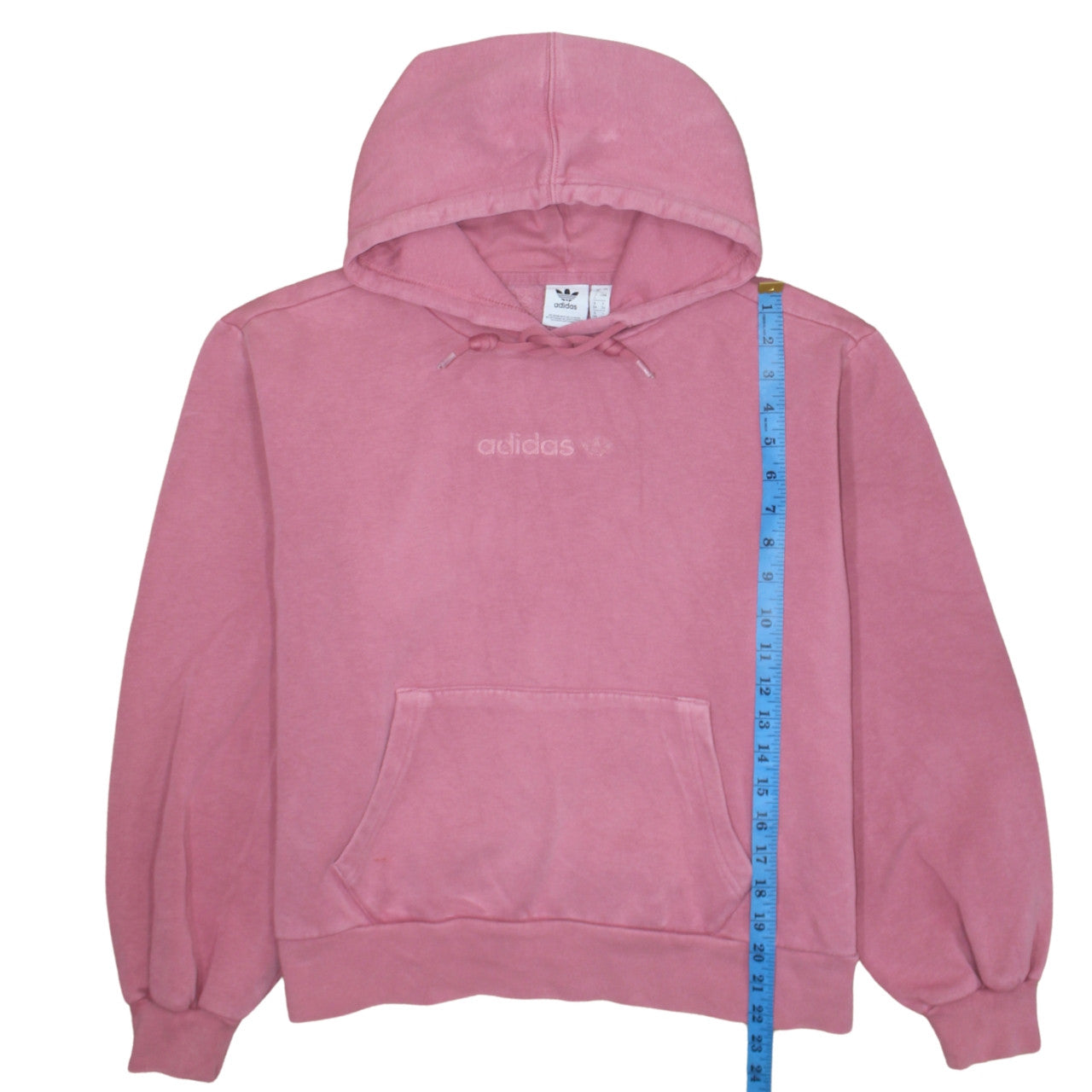 Adidas Womens Pink Pullover Hoodie Size 8 Cotton Blend Casual