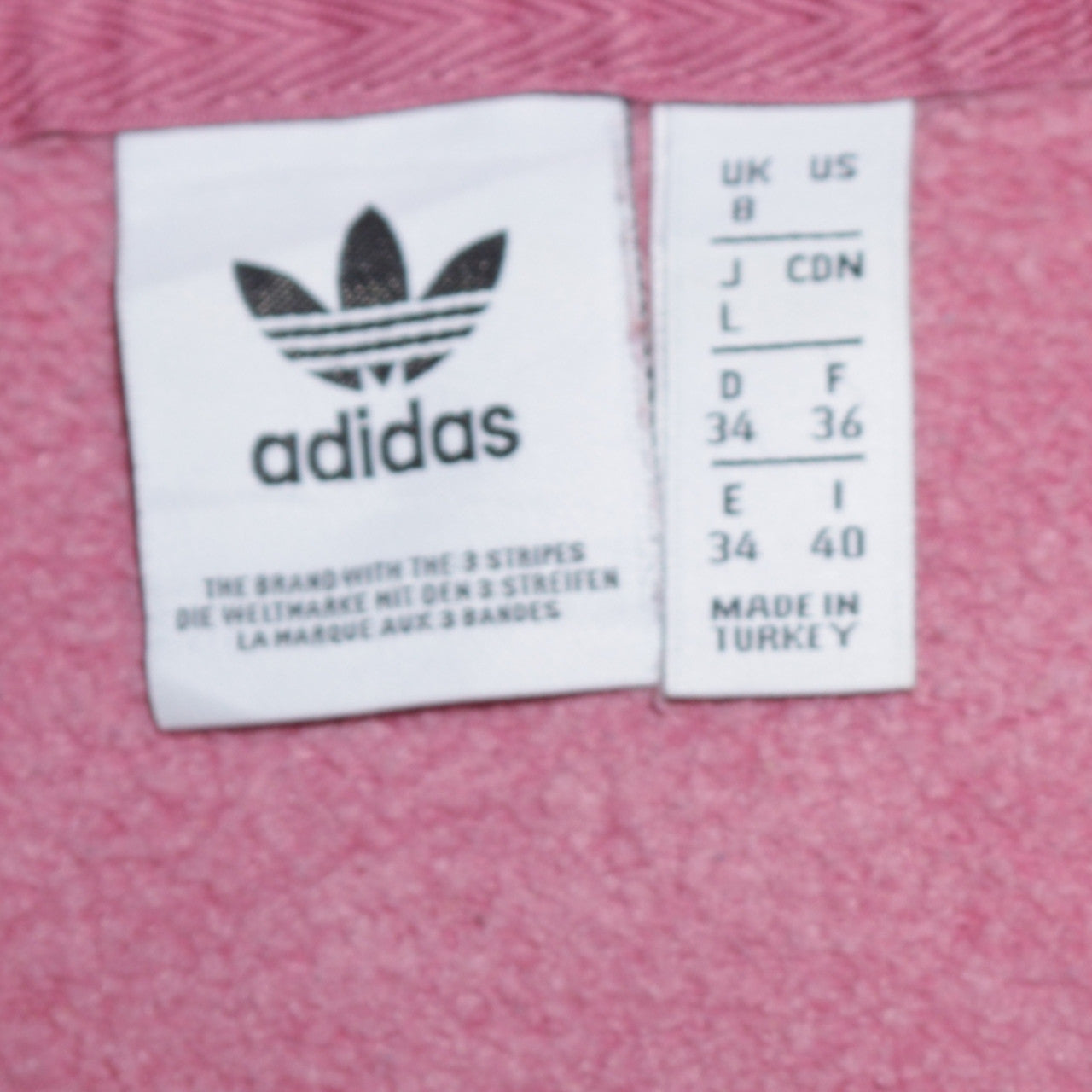 Adidas Womens Pink Pullover Hoodie Size 8 Cotton Blend Casual