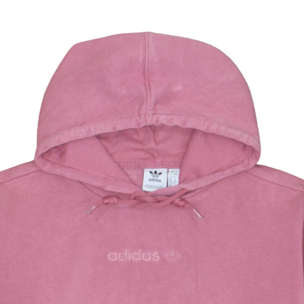 Adidas Womens Pink Pullover Hoodie Size 8 Cotton Blend Casual