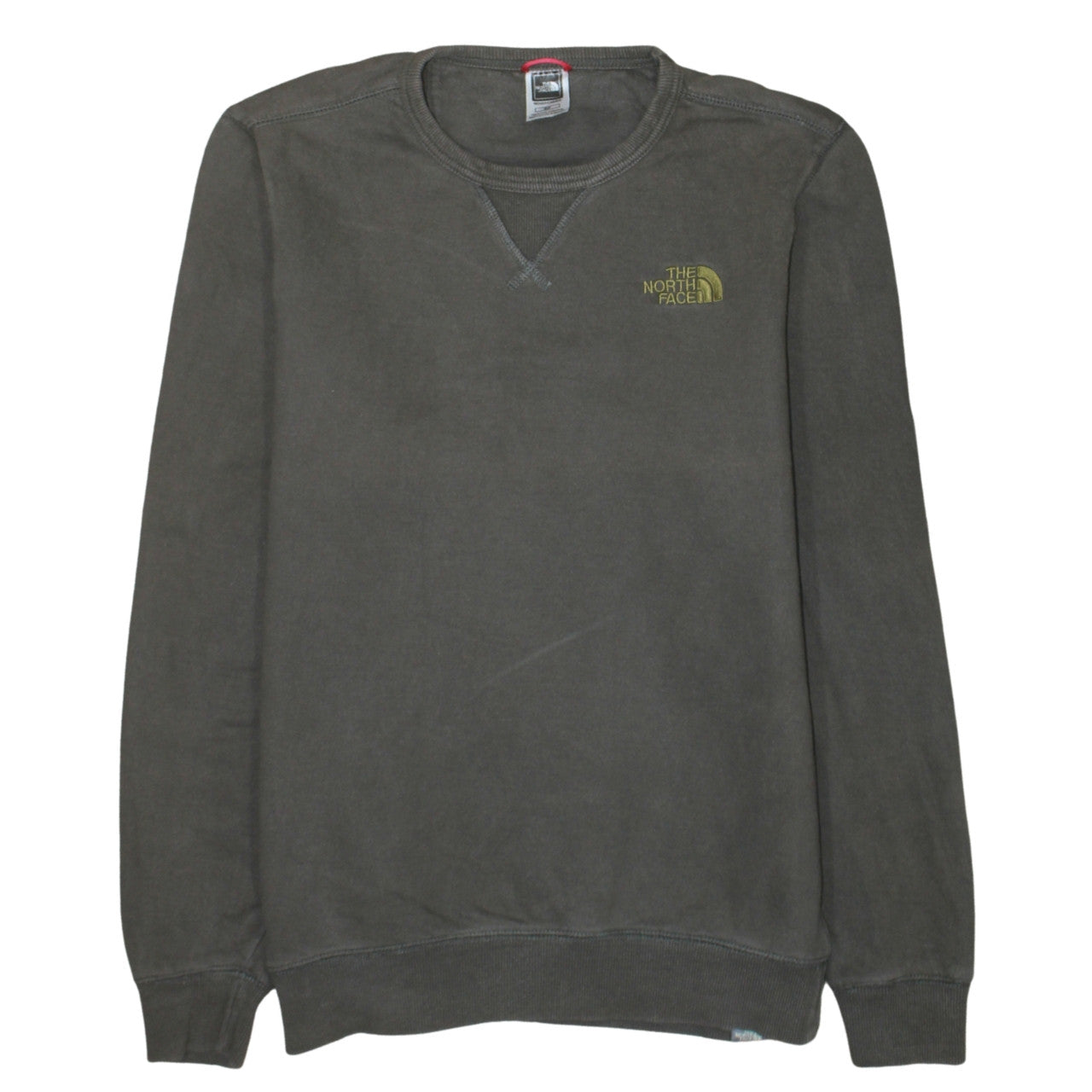 The North Face Men's Grey Cotton Crew Neck Pullover Sweatshirt Size S