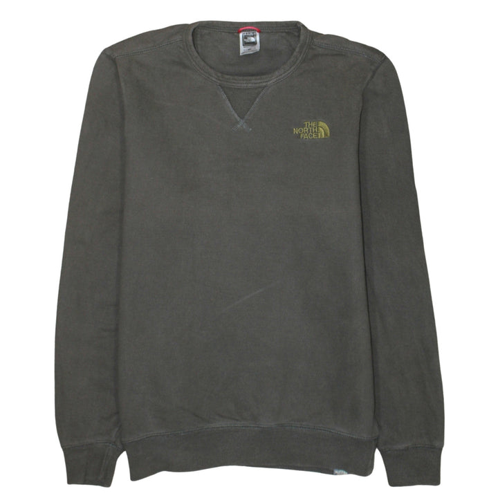 The North Face Men's Grey Cotton Crew Neck Pullover Sweatshirt Size S
