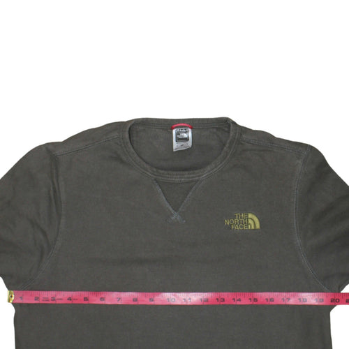 The North Face Men's Grey Cotton Crew Neck Pullover Sweatshirt Size S