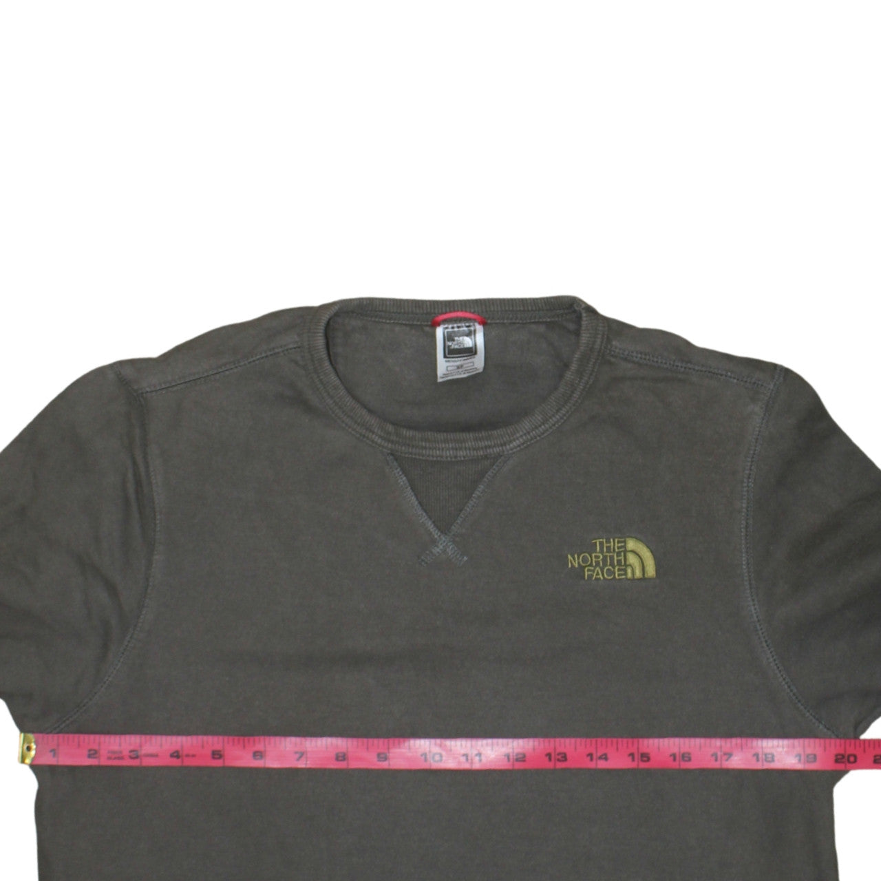 The North Face Men's Grey Cotton Crew Neck Pullover Sweatshirt Size S