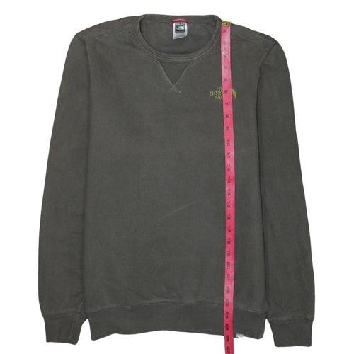 The North Face Men's Grey Cotton Crew Neck Pullover Sweatshirt Size S