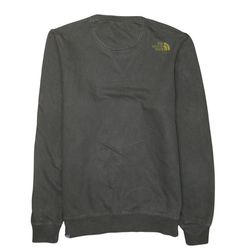The North Face Men's Grey Cotton Crew Neck Pullover Sweatshirt Size S