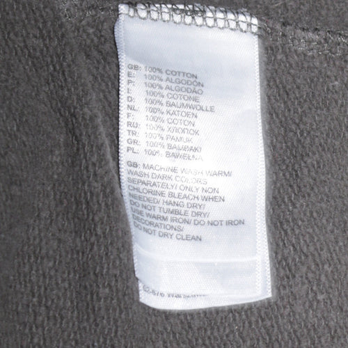 The North Face Men's Grey Cotton Crew Neck Pullover Sweatshirt Size S