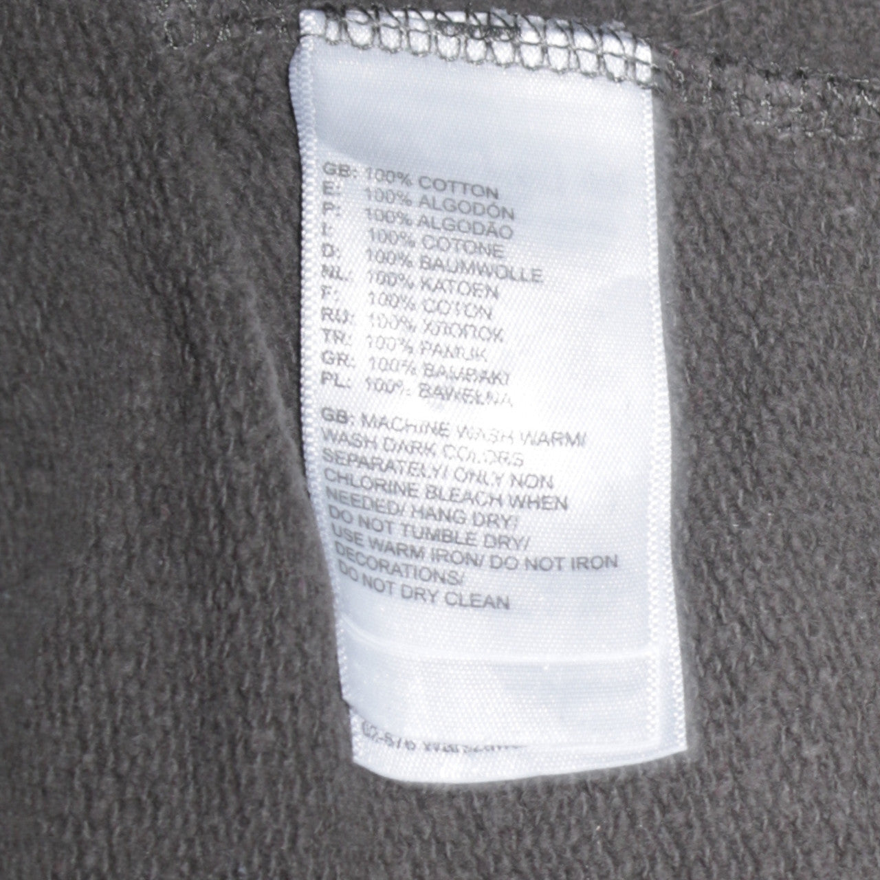 The North Face Men's Grey Cotton Crew Neck Pullover Sweatshirt Size S