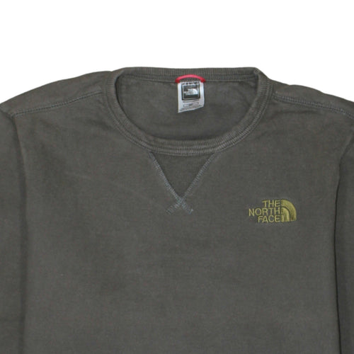 The North Face Men's Grey Cotton Crew Neck Pullover Sweatshirt Size S