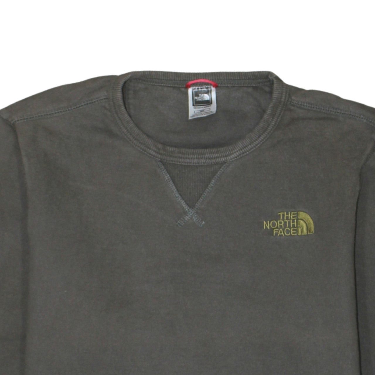 The North Face Men's Grey Cotton Crew Neck Pullover Sweatshirt Size S