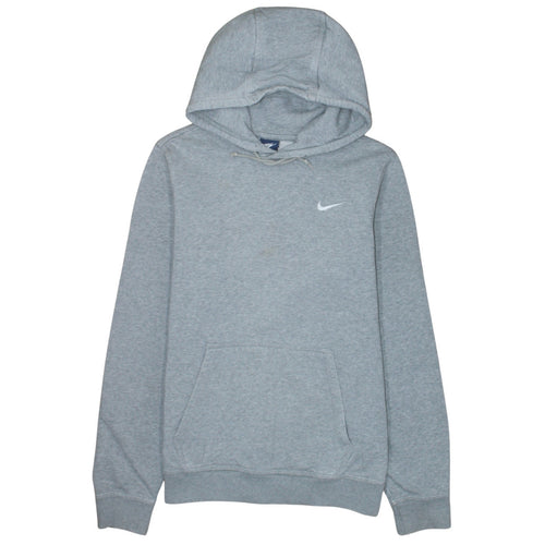 Nike Mens Grey Pullover Hoodie S Fleece Logo Sportswear