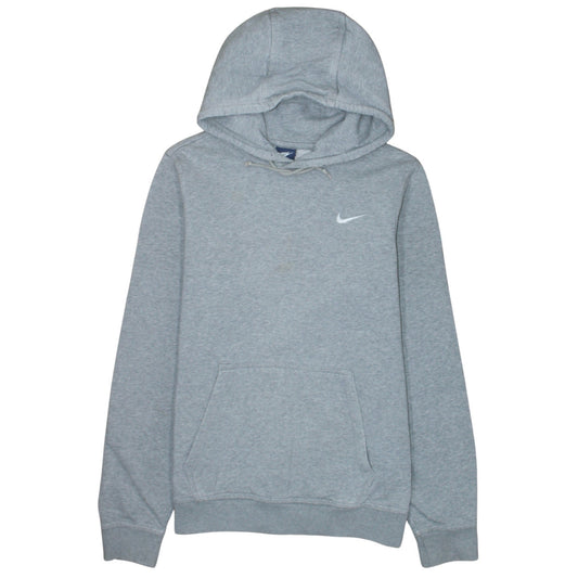 Nike Mens Grey Pullover Hoodie S Fleece Logo Sportswear