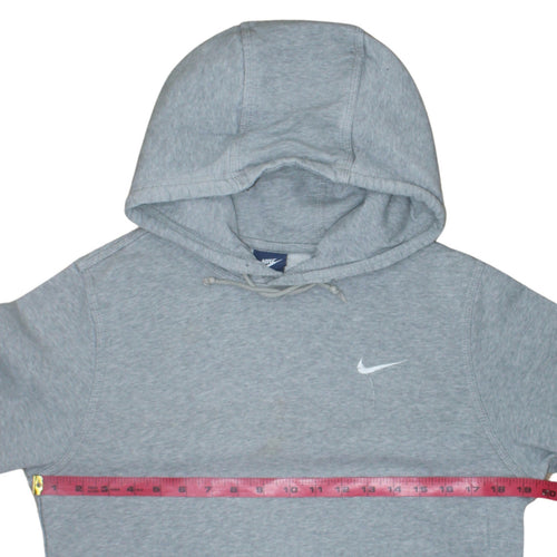 Nike Mens Grey Pullover Hoodie S Fleece Logo Sportswear