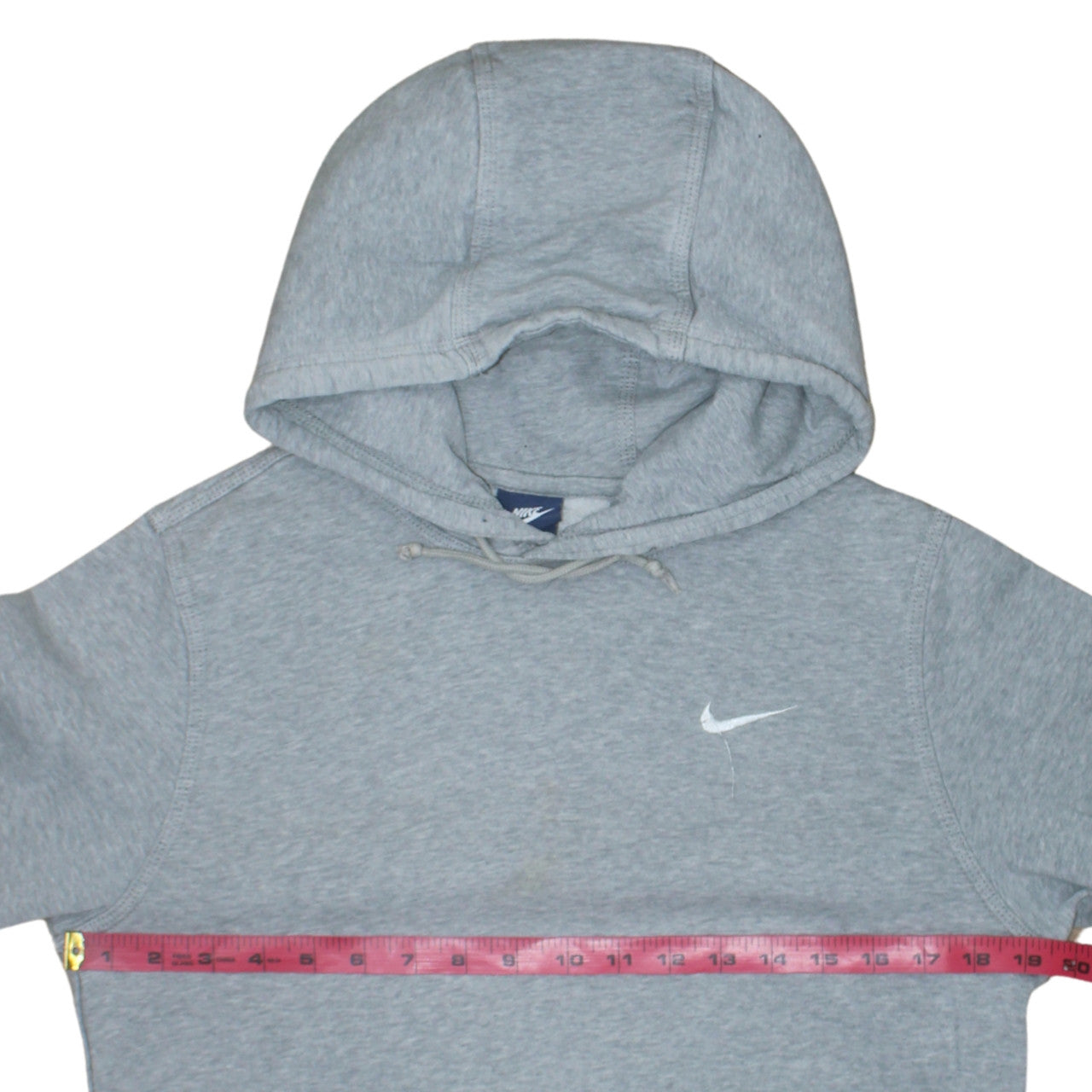 Nike Mens Grey Pullover Hoodie S Fleece Logo Sportswear