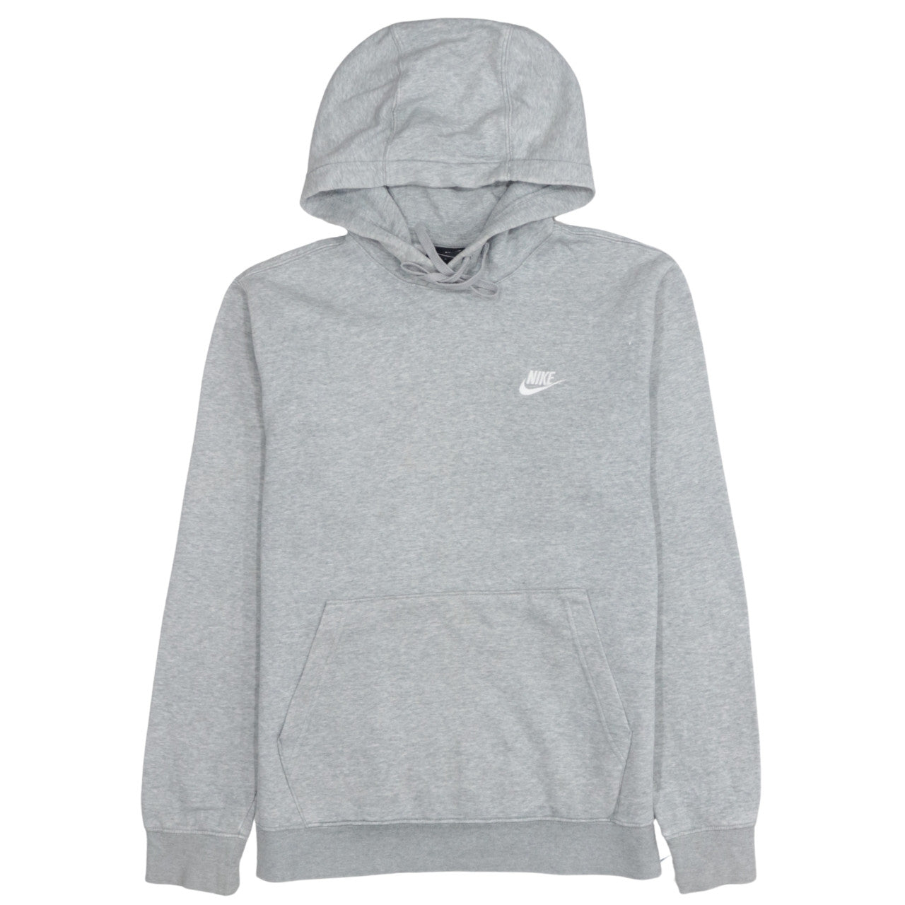 Nike Men's Grey Pullover Hoodie Small Regular Fit Logo Fleece
