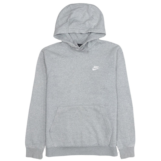 Nike Men's Grey Pullover Hoodie Small Regular Fit Logo Fleece