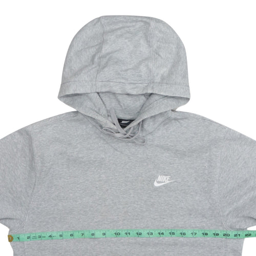 Nike Men's Grey Pullover Hoodie Small Regular Fit Logo Fleece