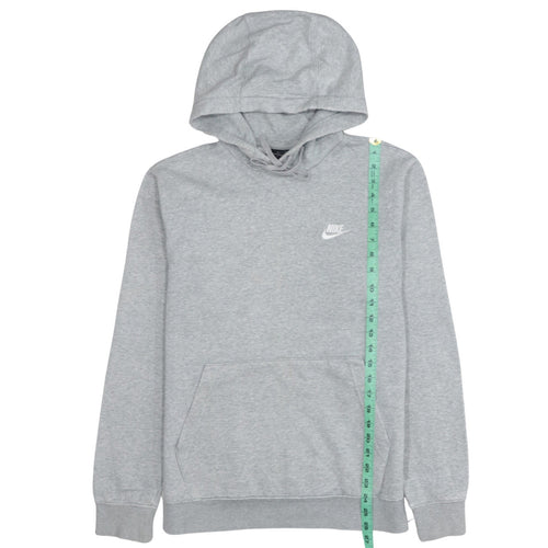 Nike Men's Grey Pullover Hoodie Small Regular Fit Logo Fleece