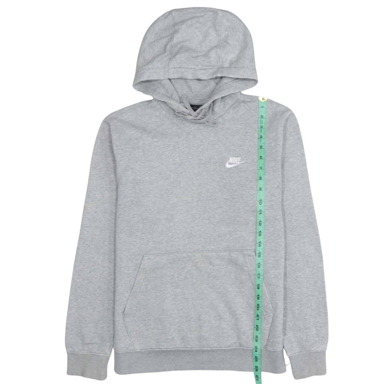 Nike Men's Grey Pullover Hoodie Small Regular Fit Logo Fleece