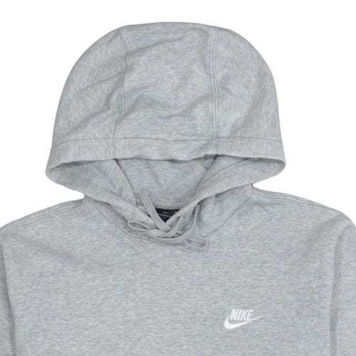 Nike Men's Grey Pullover Hoodie Small Regular Fit Logo Fleece