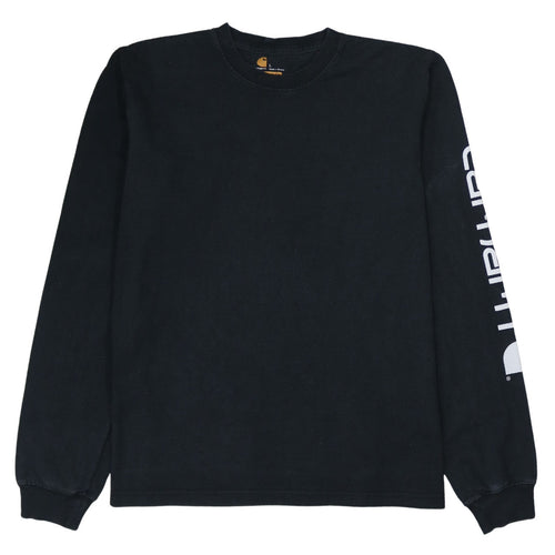 Carhartt Men's Black Long Sleeve Logo T-Shirt Size L