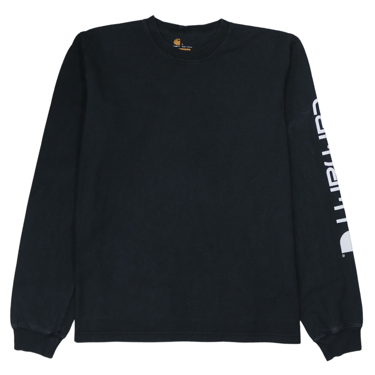 Carhartt Men's Black Long Sleeve Logo T-Shirt Size L