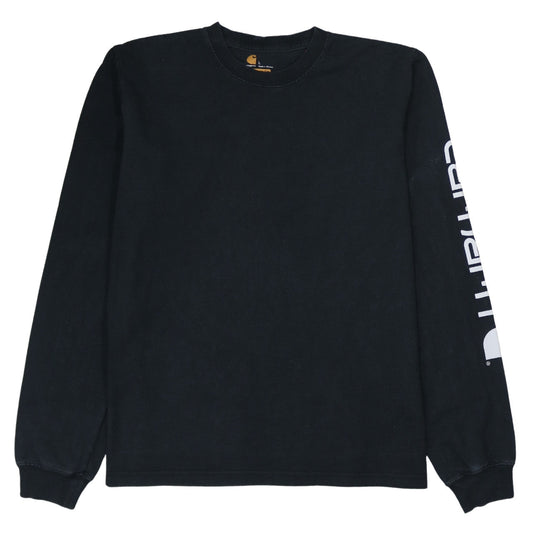 Carhartt Men's Black Long Sleeve Logo T-Shirt Size L