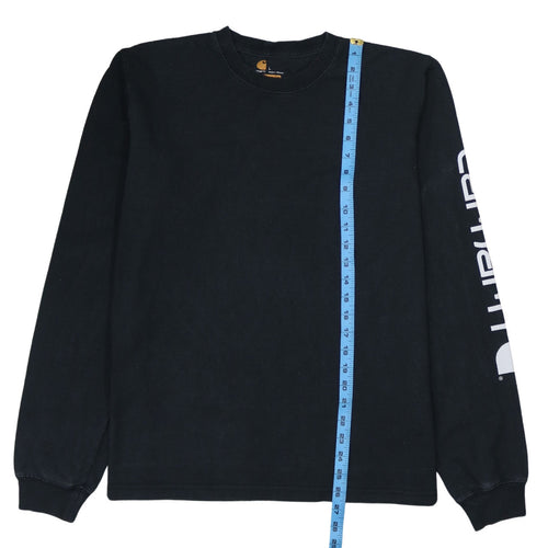 Carhartt Men's Black Long Sleeve Logo T-Shirt Size L
