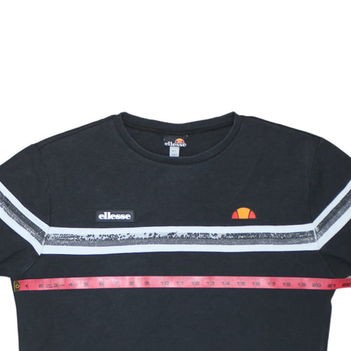 Ellesse Men's Black L Pullover Sweatshirt Logo Crew Neck