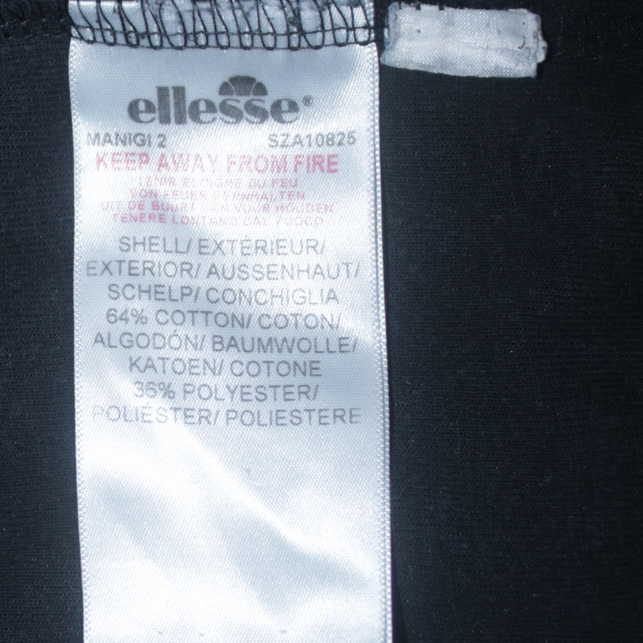 Ellesse Men's Black L Pullover Sweatshirt Logo Crew Neck